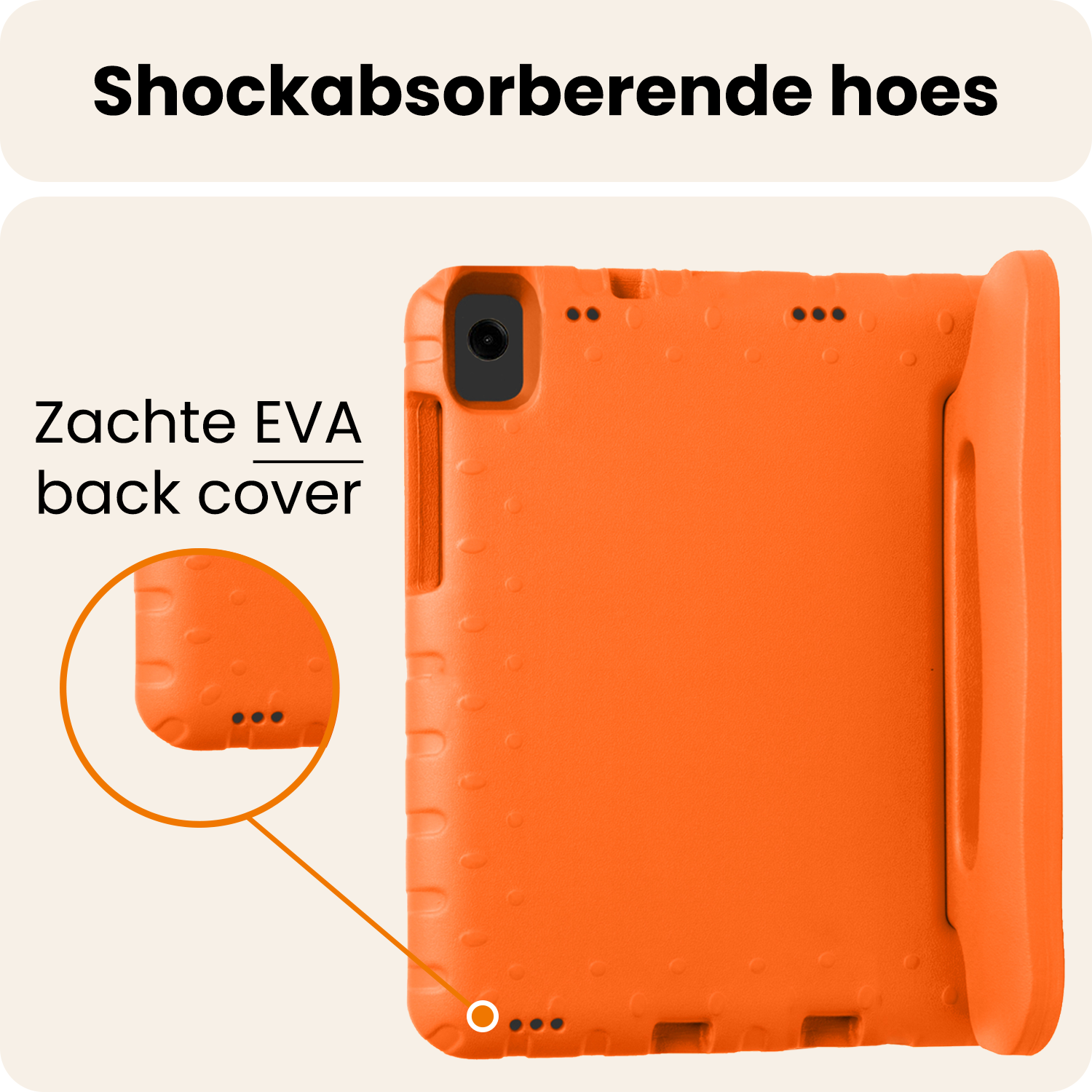 Nomfy Nomfy Samsung Galaxy Tab A11 Plus Kinderhoes Met 2x Screenprotector - Oranje