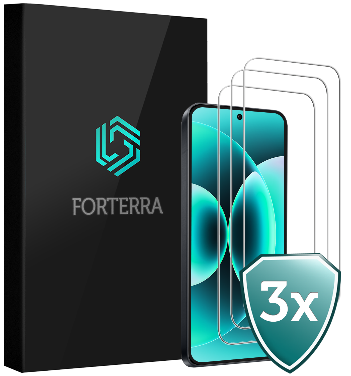 Forterra Forterra Xiaomi 17 Pro Max Screenprotector - 3 PACK