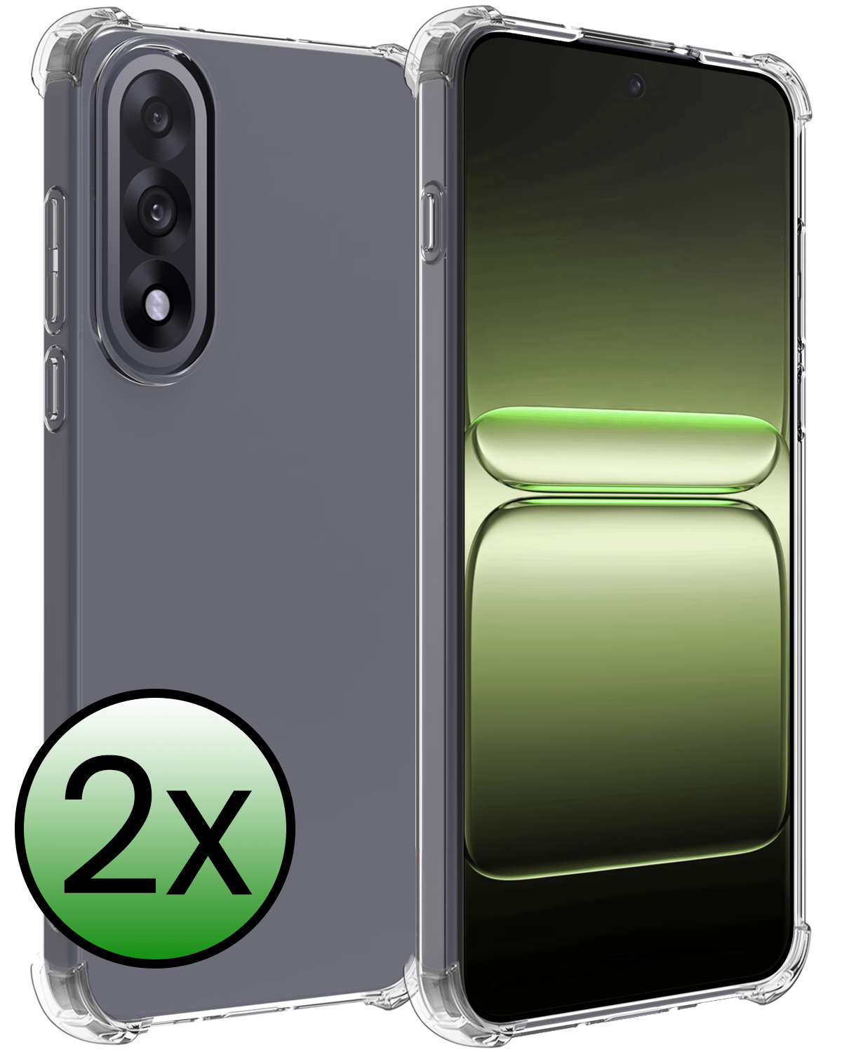 BASEY. BASEY. OnePlus Nord 5 Hoesje Shockproof - Transparant - 2 PACK