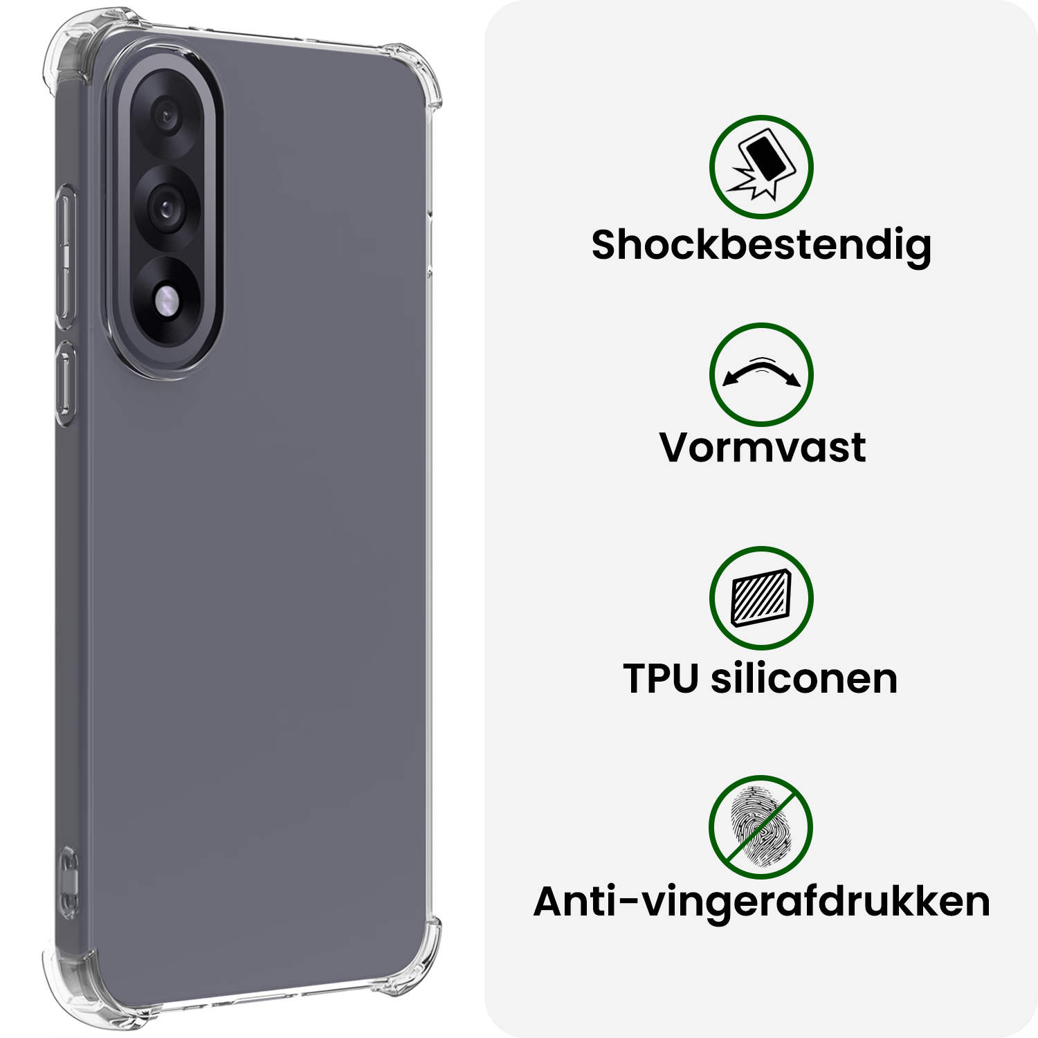 BASEY. BASEY. OnePlus Nord 5 Hoesje Shockproof Met 2x Screenprotector