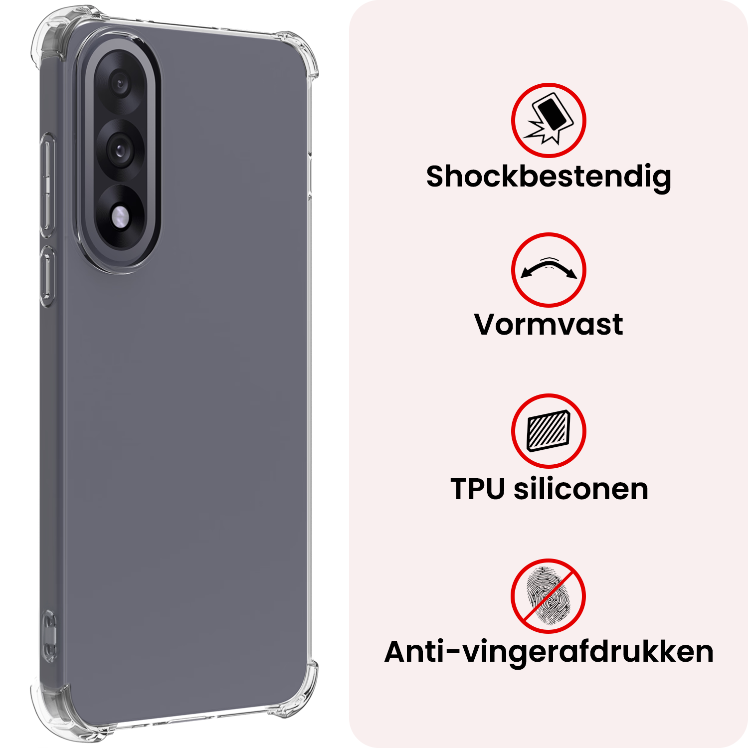NoXx NoXx OnePlus Nord 5 Hoesje Shockproof Met 2x Screenprotector
