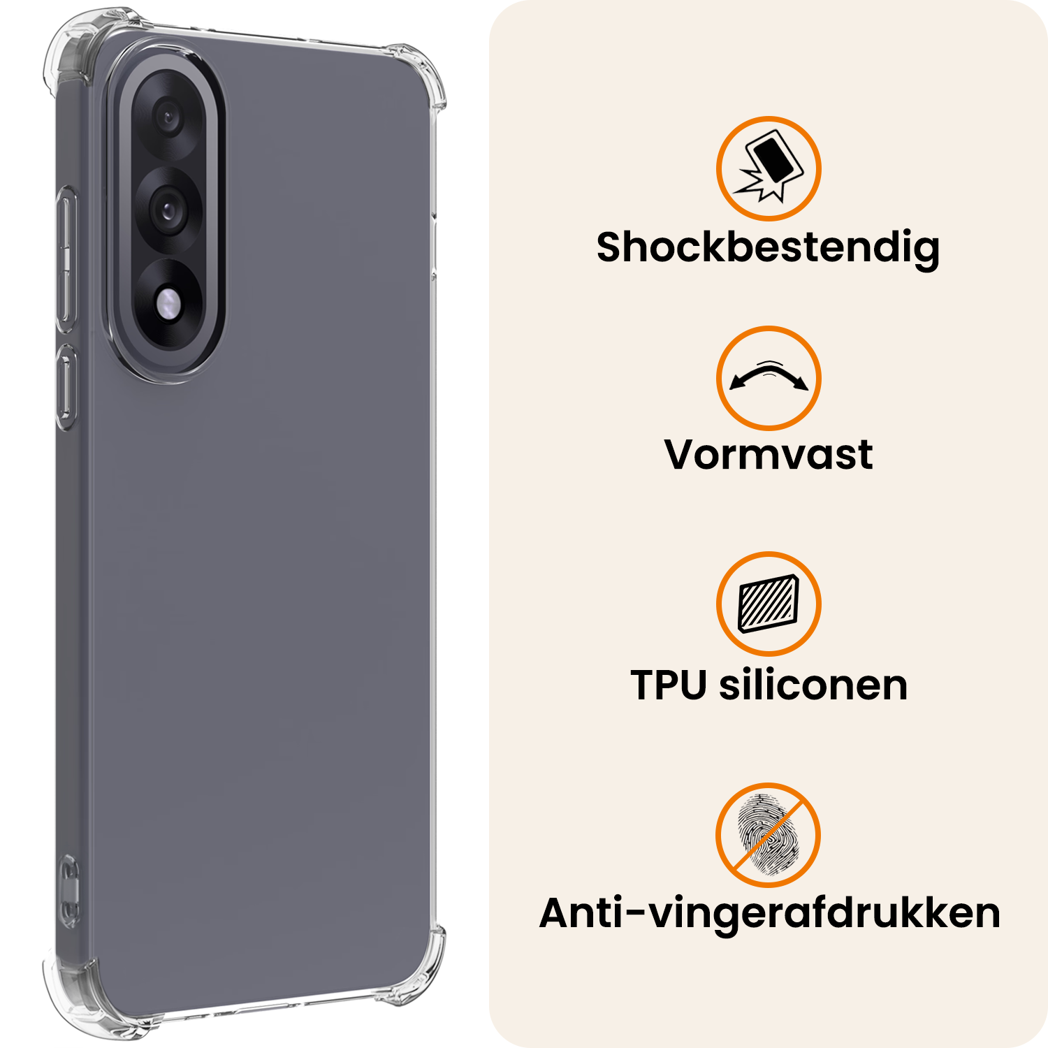 Nomfy Nomfy OnePlus Nord 5 Hoesje Shockproof - Transparant