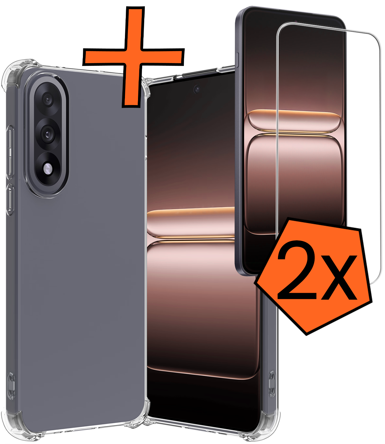 Nomfy Nomfy OnePlus Nord 5 Hoesje Shockproof Met 2x Screenprotector