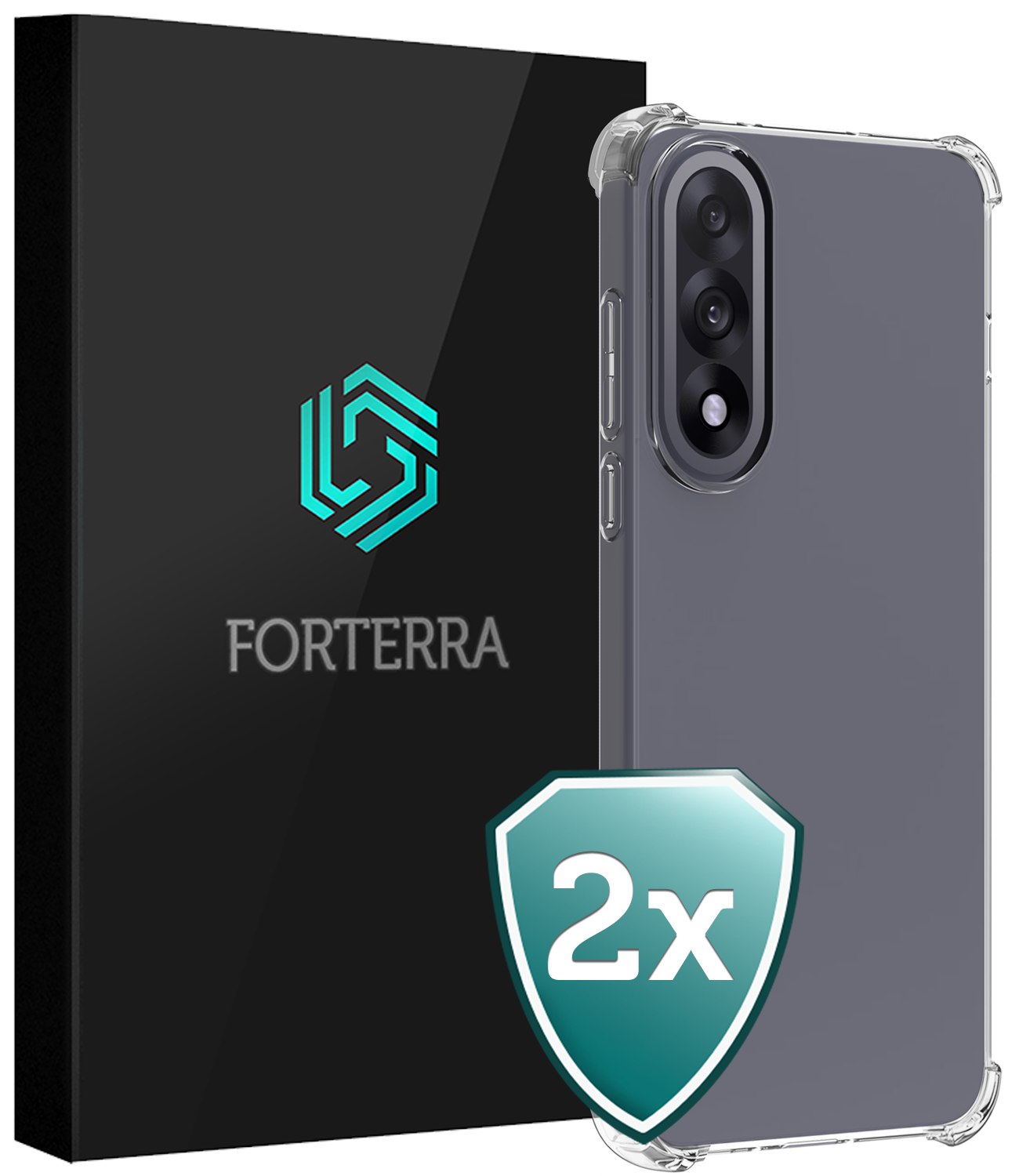 Forterra Forterra OnePlus Nord 5 Hoesje Shockproof - Transparant - 2 PACK