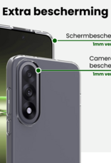 BASEY. BASEY. OnePlus Nord 5 Hoesje Siliconen Met 2x Screenprotector - Transparant