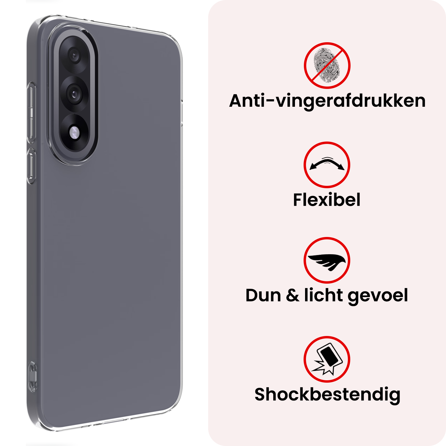 NoXx NoXx OnePlus Nord 5 Hoesje Siliconen - Transparant