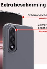 NoXx NoXx OnePlus Nord 5 Hoesje Siliconen Met Screenprotector - Transparant