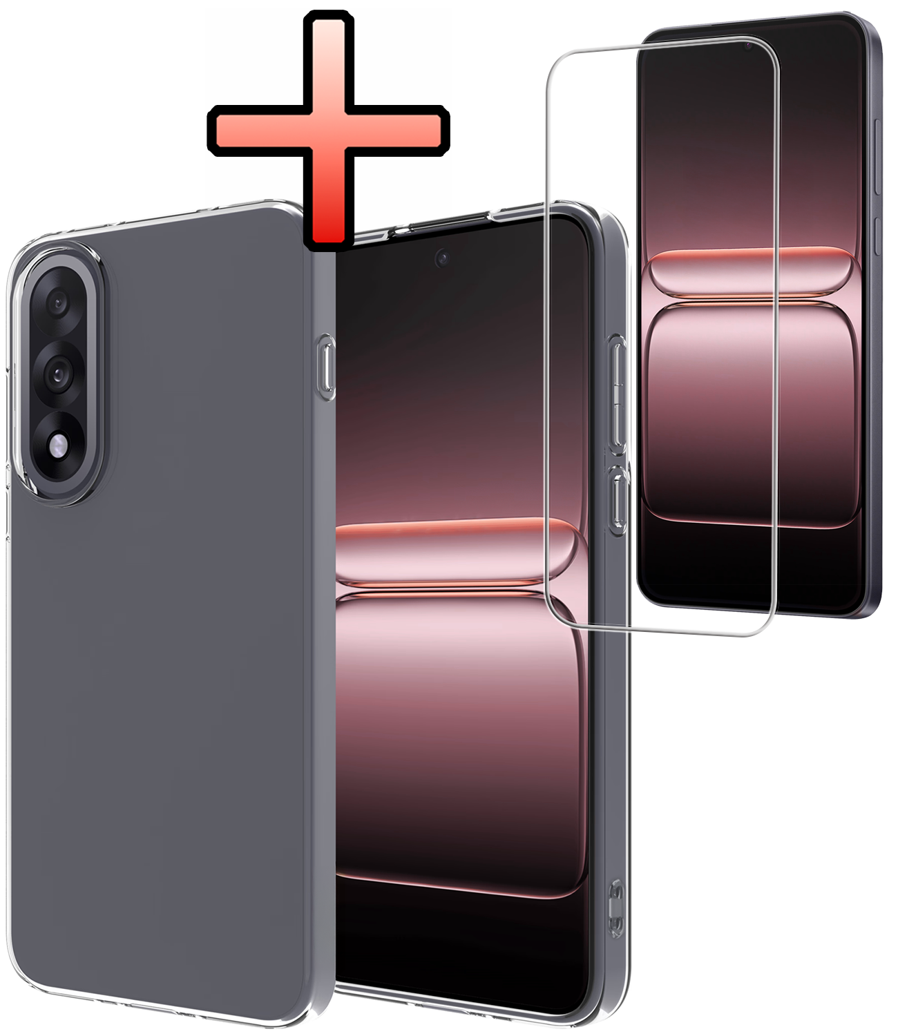 NoXx NoXx OnePlus Nord 5 Hoesje Siliconen Met Screenprotector - Transparant