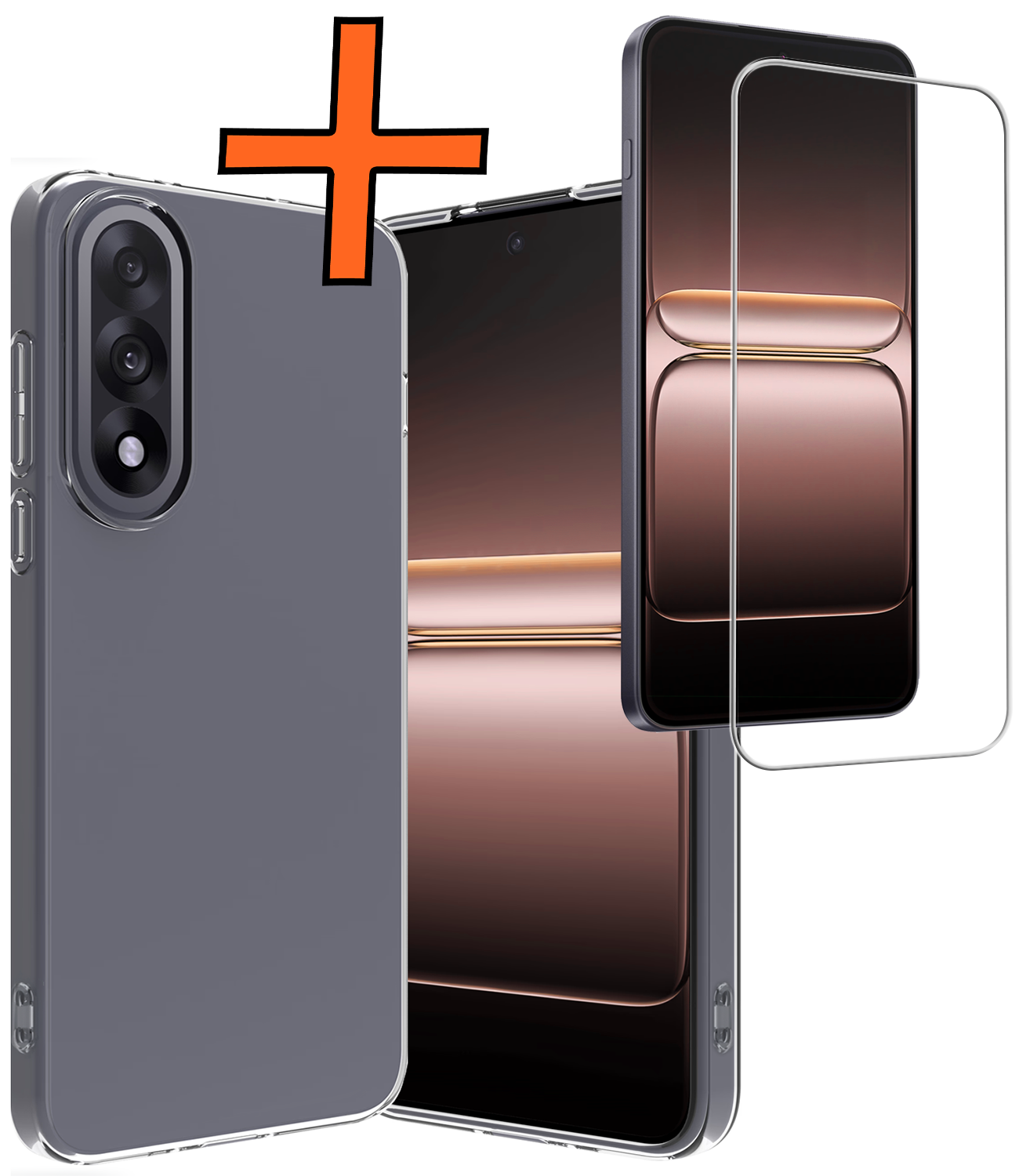 Nomfy Nomfy OnePlus Nord 5 Hoesje Siliconen Met Screenprotector - Transparant