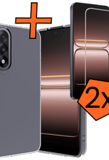 Nomfy Nomfy OnePlus Nord 5 Hoesje Siliconen Met 2x Screenprotector - Transparant