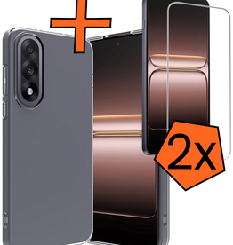 Nomfy Nomfy OnePlus Nord 5 Hoesje Siliconen Met 2x Screenprotector - Transparant