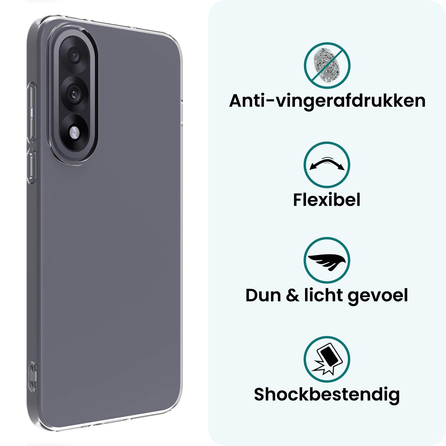 Forterra Forterra OnePlus Nord 5 Hoesje Siliconen - Transparant - 2 PACK