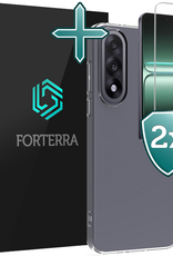 Forterra Forterra OnePlus Nord 5 Hoesje Siliconen Met 2x Screenprotector - Transparant