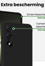 BASEY. BASEY. OnePlus Nord 5 Hoesje Siliconen Met 2x Screenprotector - Zwart