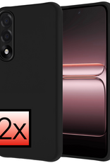 NoXx NoXx OnePlus Nord 5 Hoesje Siliconen - Zwart - 2 PACK
