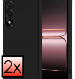 NoXx NoXx OnePlus Nord 5 Hoesje Siliconen - Zwart - 2 PACK