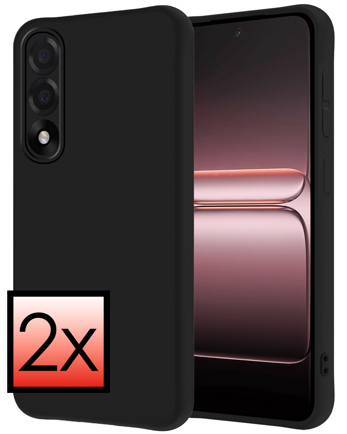 NoXx NoXx OnePlus Nord 5 Hoesje Siliconen - Zwart - 2 PACK