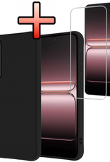 NoXx NoXx OnePlus Nord 5 Hoesje Siliconen Met Screenprotector - Zwart