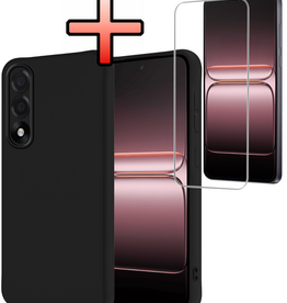 NoXx NoXx OnePlus Nord 5 Hoesje Siliconen Met Screenprotector - Zwart