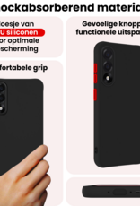 NoXx NoXx OnePlus Nord 5 Hoesje Siliconen Met 2x Screenprotector - Zwart