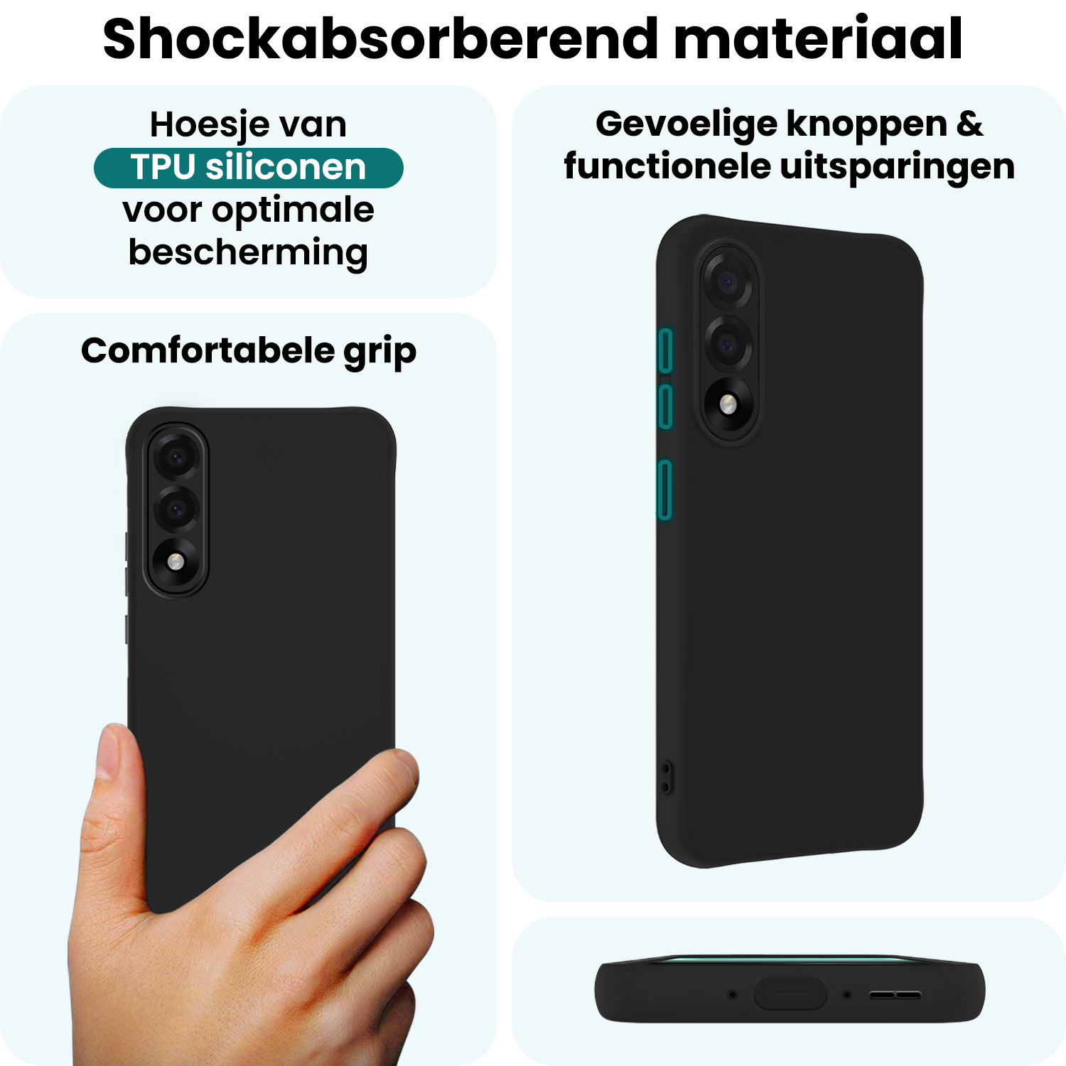 Forterra Forterra OnePlus Nord 5 Hoesje Siliconen - Zwart