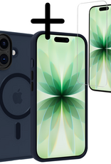 BASEY. BASEY. iPhone 17 Magsafe Hoesje Donkerblauw Met Screenprotector