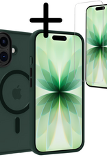 BASEY. BASEY. iPhone 17 Magsafe Hoesje Donkergroen Met Screenprotector