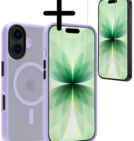BASEY. BASEY. iPhone 17 Magsafe Hoesje Lila Met Screenprotector