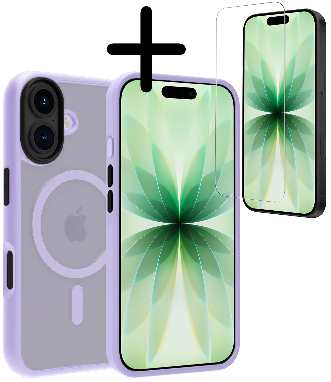 BASEY. BASEY. iPhone 17 Magsafe Hoesje Lila Met Screenprotector