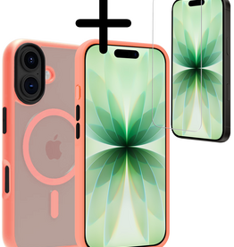 BASEY. BASEY. iPhone 17 Magsafe Hoesje Perzik Met Screenprotector