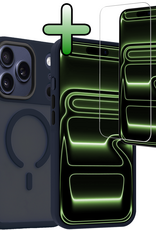 BASEY. BASEY. iPhone 17 Pro Magsafe Hoesje Donkerblauw Met Screenprotector