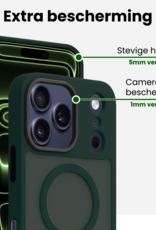 BASEY. BASEY. iPhone 17 Pro Magsafe Hoesje Donkergroen Met Screenprotector