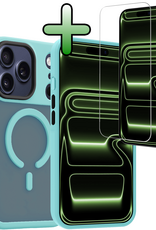 BASEY. BASEY. iPhone 17 Pro Magsafe Hoesje Lichtblauw Met Screenprotector