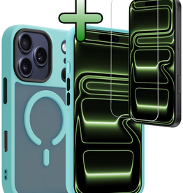 BASEY. BASEY. iPhone 17 Pro Magsafe Hoesje Lichtblauw Met Screenprotector