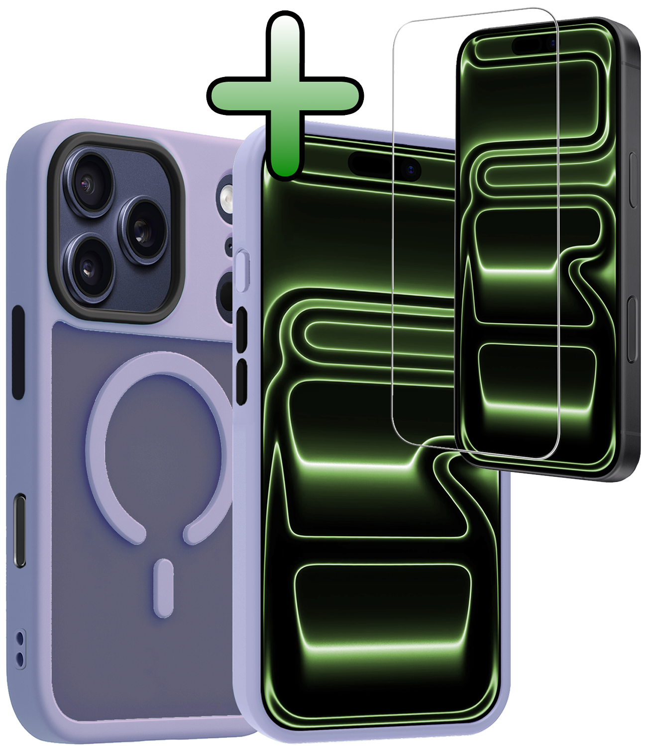 BASEY. BASEY. iPhone 17 Pro Magsafe Hoesje Lila Met Screenprotector