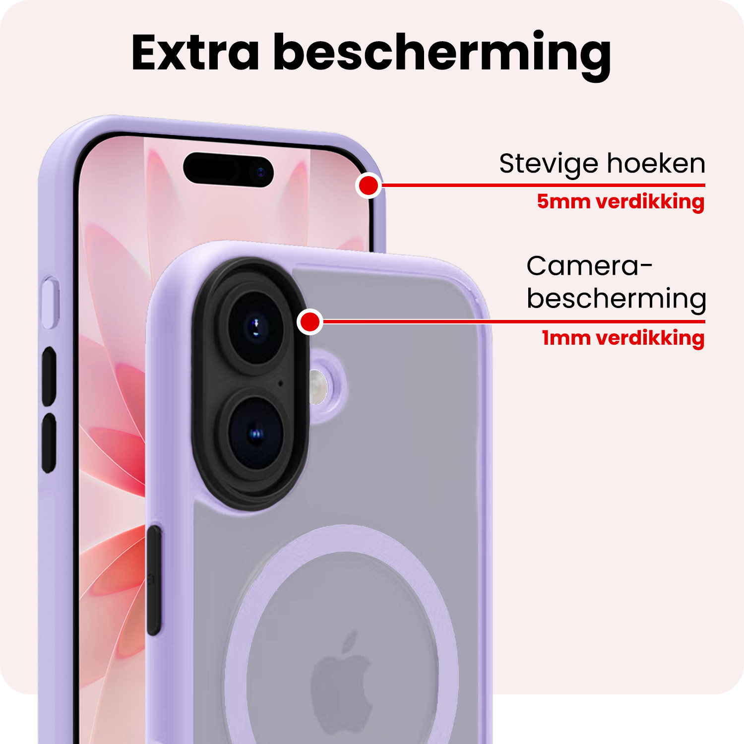 NoXx NoXx iPhone 17 Magsafe Hoesje - Lila