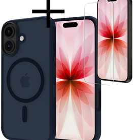 NoXx NoXx iPhone 17 Magsafe Hoesje Donkerblauw Met Screenprotector