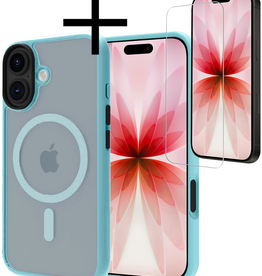 NoXx NoXx iPhone 17 Magsafe Hoesje Lichtblauw Met Screenprotector