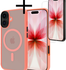 NoXx NoXx iPhone 17 Magsafe Hoesje Perzik Met Screenprotector