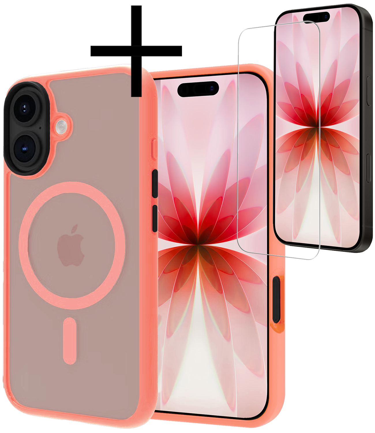 NoXx NoXx iPhone 17 Magsafe Hoesje Perzik Met Screenprotector