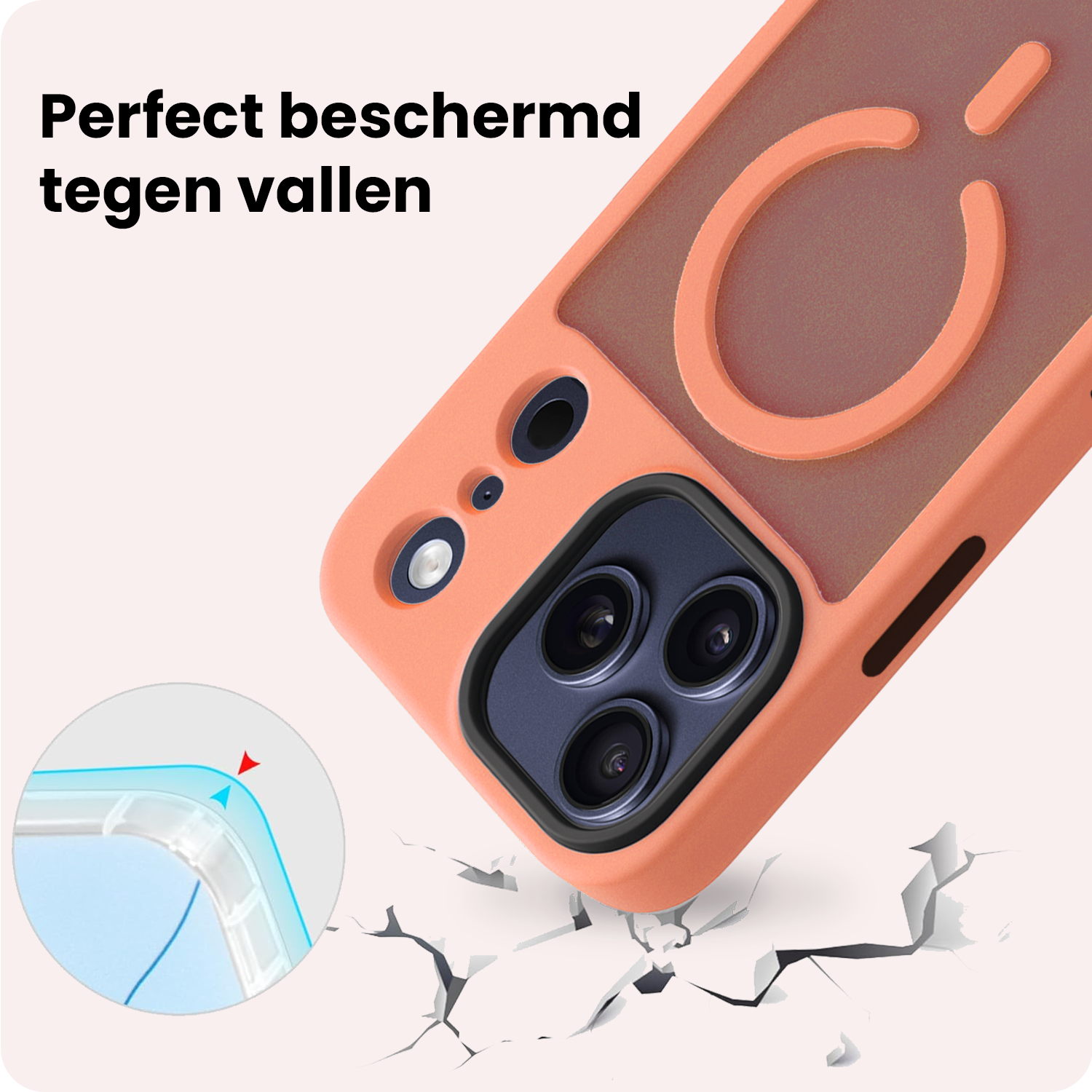 NoXx NoXx iPhone 17 Pro Magsafe Hoesje - Perzik