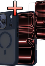 NoXx NoXx iPhone 17 Pro Magsafe Hoesje Donkerblauw Met Screenprotector