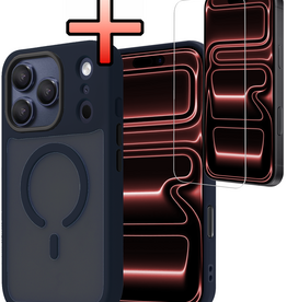 NoXx NoXx iPhone 17 Pro Magsafe Hoesje Donkerblauw Met Screenprotector