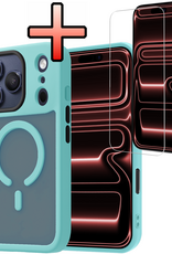 NoXx NoXx iPhone 17 Pro Magsafe Hoesje Lichtblauw Met Screenprotector