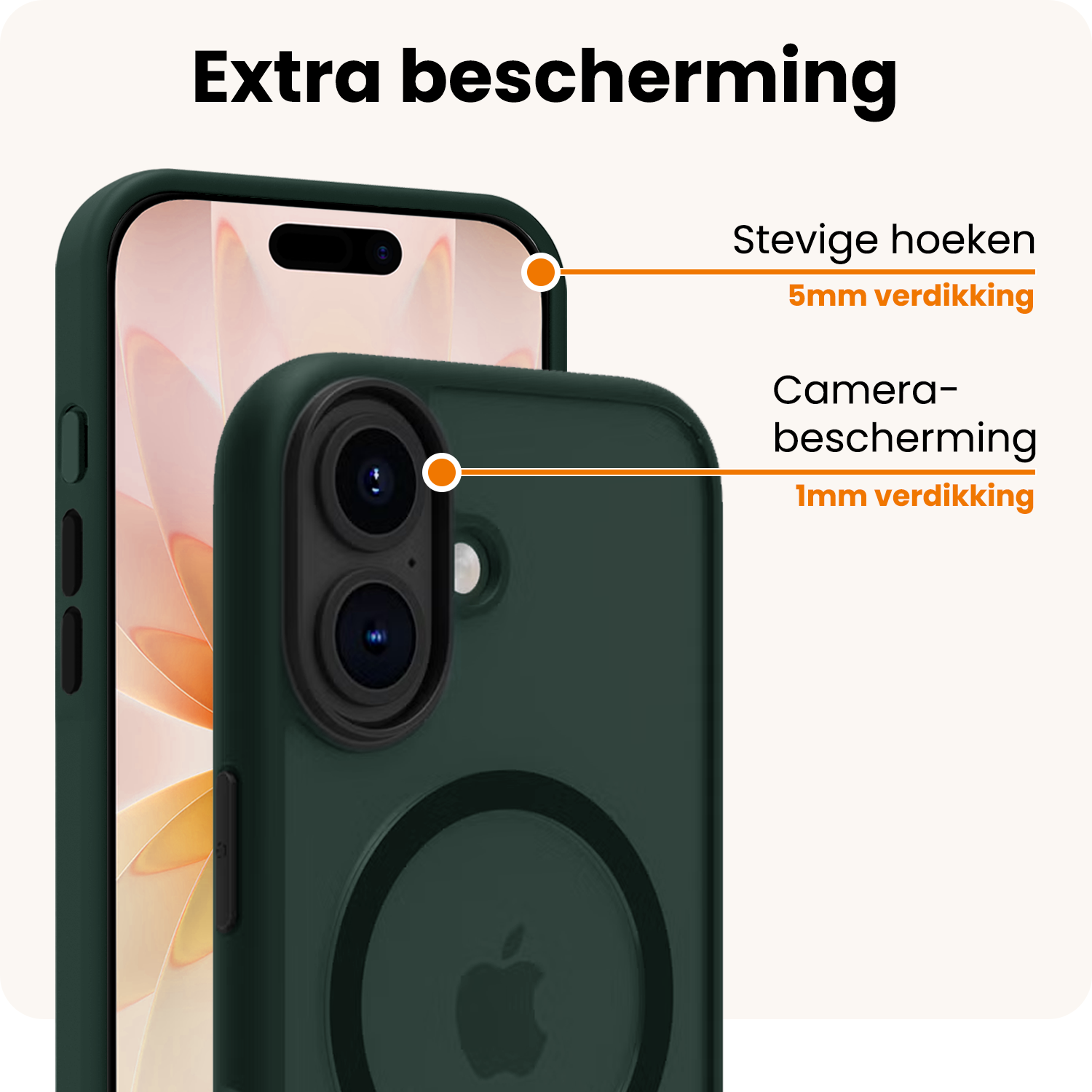 Nomfy Nomfy iPhone 17 Magsafe Hoesje - Donkergroen