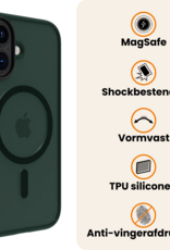 Nomfy Nomfy iPhone 17 Magsafe Hoesje Donkergroen Met Screenprotector