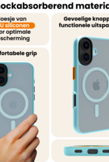 Nomfy Nomfy iPhone 17 Magsafe Hoesje Lichtblauw Met Screenprotector
