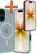 Nomfy Nomfy iPhone 17 Magsafe Hoesje Lichtblauw Met Screenprotector