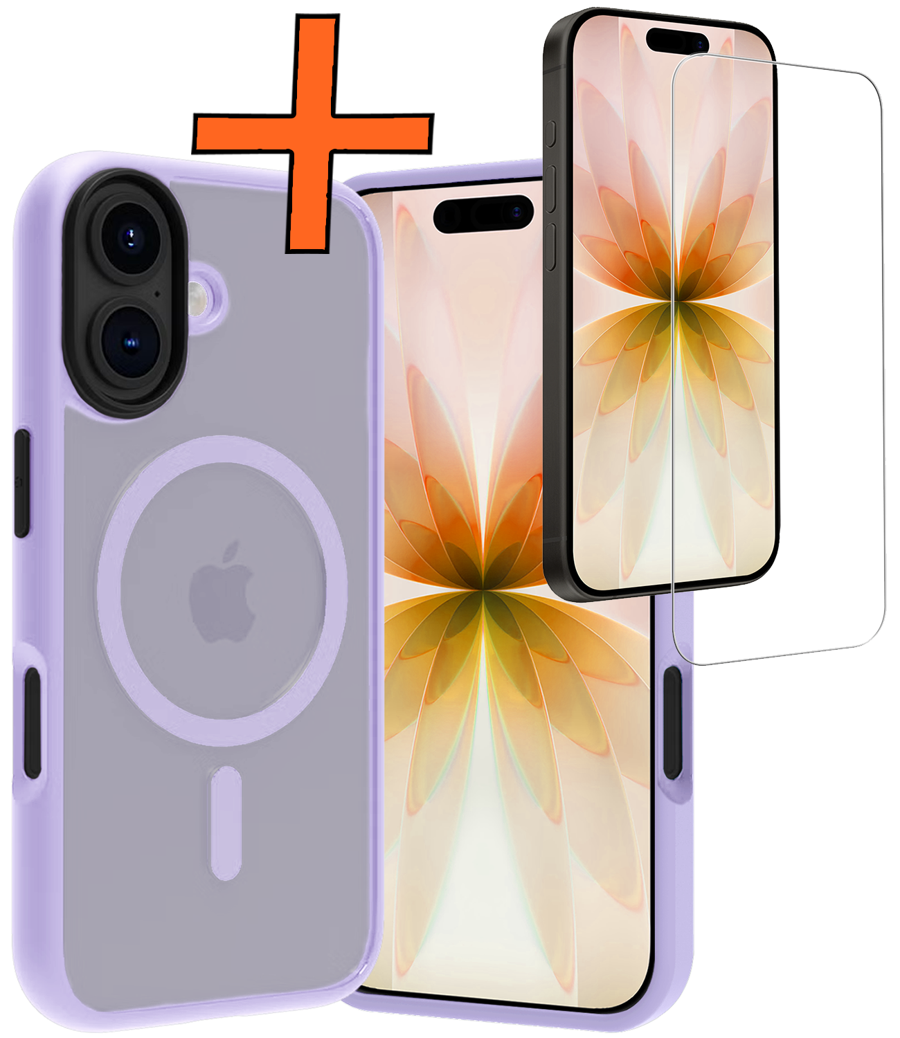 Nomfy Nomfy iPhone 17 Magsafe Hoesje Lila Met Screenprotector