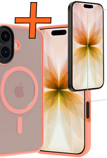 Nomfy Nomfy iPhone 17 Magsafe Hoesje Perzik Met Screenprotector